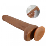 Реалистичный фаллоимитатор на присоске "Beautiful Dick Dildo" (28*4,2 см) коричневый