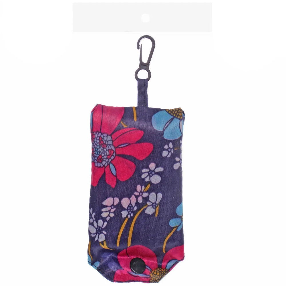 Сумка - шоппер с карабином «ИДЕЯДОМА», принт ромашки, 60*38см/нагрузка до 10кг (инд. пакет истикер)