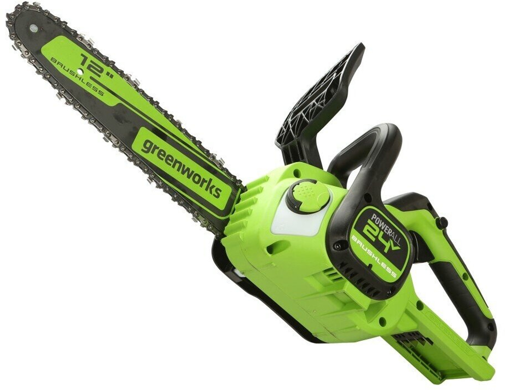 Цепная пила аккумуляторная GREENWORKS GD24CS30 24В,3/8-1,1-45,30см,б/щ,без АКБ и ЗУ (2007007)