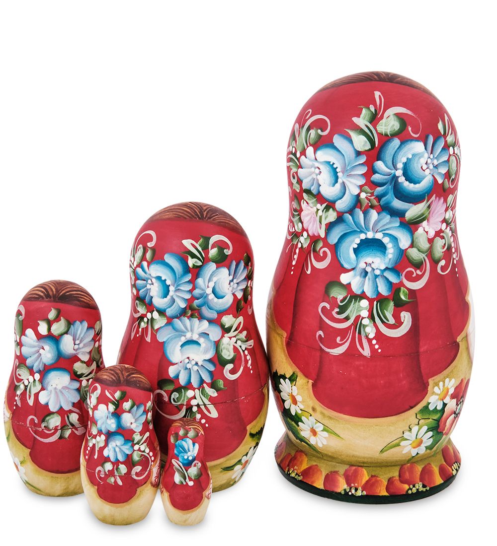 Народные промыслы МР-16/35-B Матрешка 5м «Мария с цветами» бол.