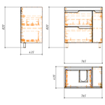 Комплект Тумба Azario KANTRI 80/2Н 800х460х870 напольная, с раковиной Фостер 80, белый глянец (CS00097254)