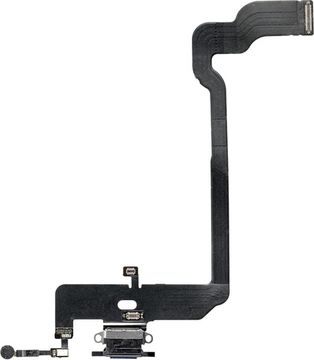Шлейф для iPhone Xs на системный разъем/микрофон Черный