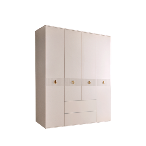 Шкаф 4-х дверный без зеркал, с выдвижными ящиками