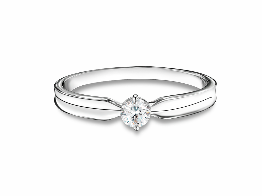 Помолвочное кольцо с бриллиантом