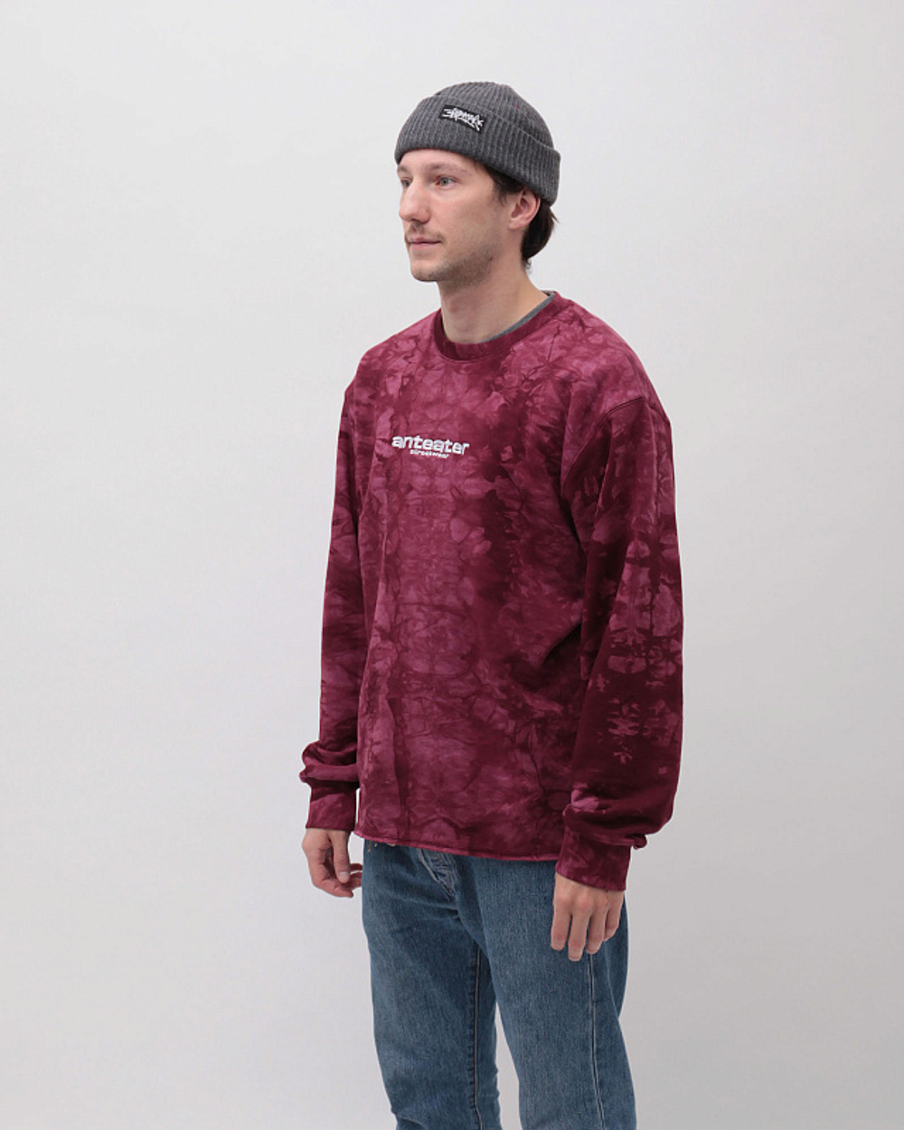 Толстовка ANTEATER Hoodlong-Tie-Dye-Bordo (р.L)