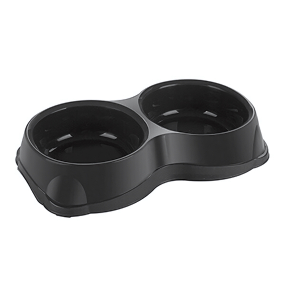 Миска для животных двойная 2х350мл черный