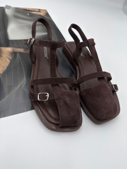Босоножки женские натуральная кожа арт. PEAL 31-5 цвет "шоколадный"