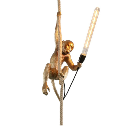 Подвесной дизайнерский светильник  MONKEY by Seletti (золотой)