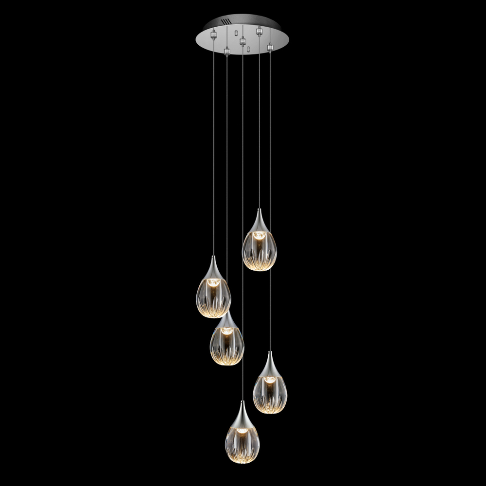 Подвесной светильник MD24001004-5A chrome/clear