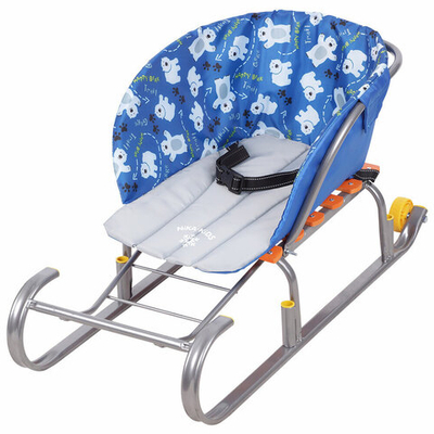 Матрасик сиденье для санок Nika  Мишки синий (СС2)