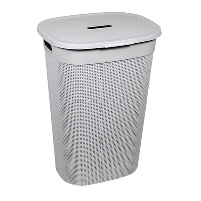 Корзина для белья OSLO 55л серый шторм