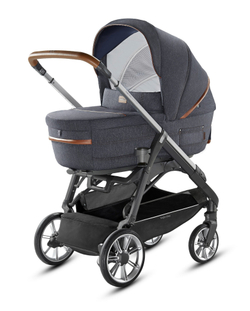 Коляска Inglesina Aptica System Duo 2 в 1 Indigo Denim на шасси Graphite Cuoio, джинсовый
