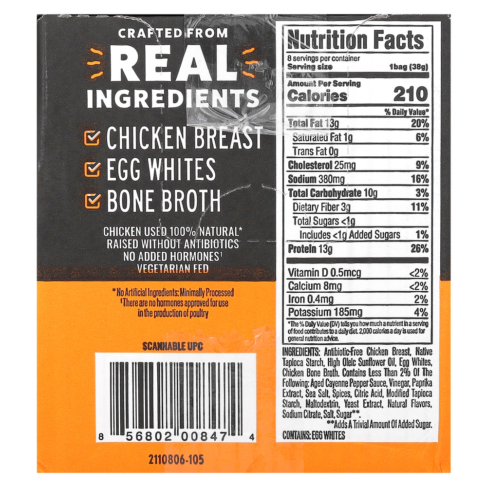 Wilde Brands, Protein Chips®, баффало, 8 пакетиков по 38 г (1,34 унции)