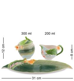 FM-04/ 4 Набор сахарница и молочник «Тропики» (Pavone)