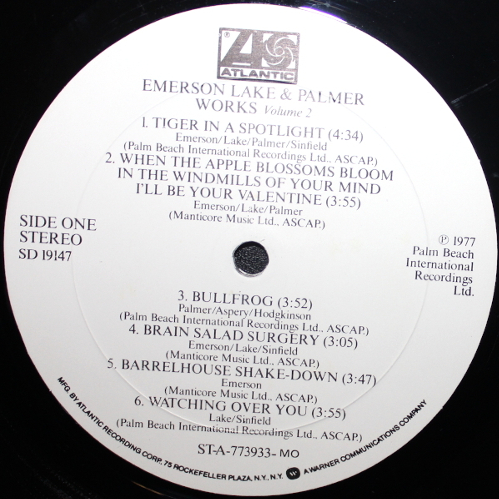 Emerson Lake & Palmer / Works Volume 2 (LP)