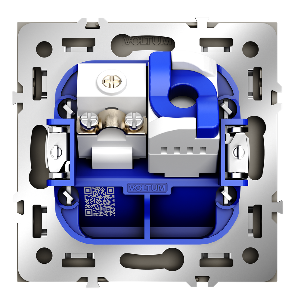 Розетка телевизионная встраиваемая VOLTUM S70 TV+RJ45 кат. 6, (кашемир)