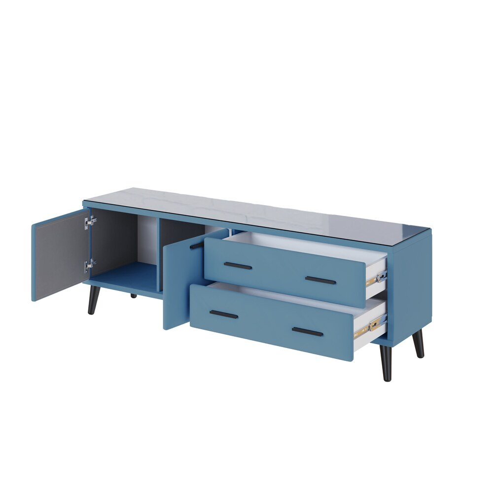 Тумба ТВ Виго 1,6, Светло-голубой