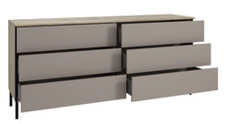 Комод с 6 ящиками Сиэтл, бежевый