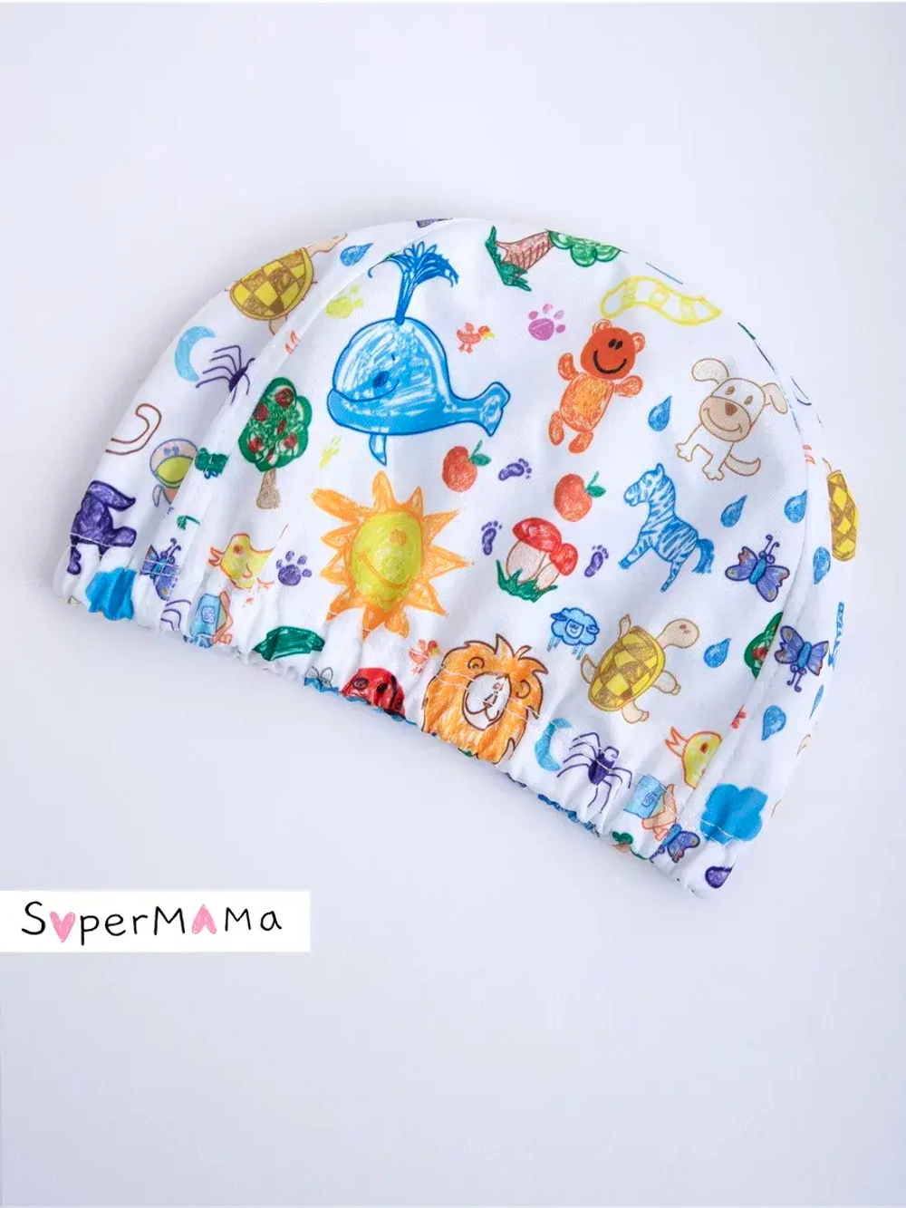 Шапочка для плавания детская непромокаемая для бассейна