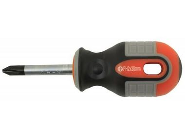 751238 Отвертка стержневая крестовая ROUND GRIP, PH2x38 мм