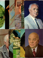 №46 Открытки Артисты и актёры СССР 1970–1980-е г. 25 штук. Цветные, чистые, без повторов