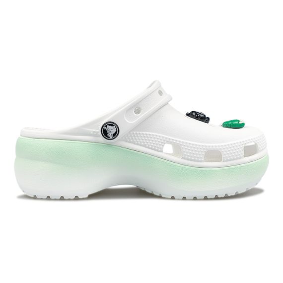 Crocs Classic Platform Clog 'White Green'
