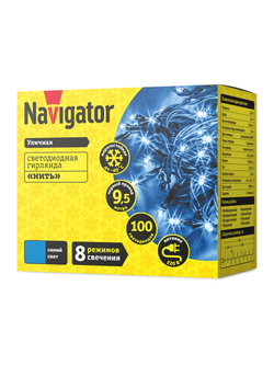 Гирлянда светодиодная 61 825 NGF-S01-100B-10-9.5m-230-C8-BL-IP44 Navigator 61825