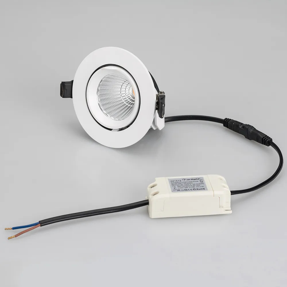 Светильник LTD-EXPLORER-R100-12W Warm3000 (WH, 38 deg) (Arlight, IP20 Металл, 3 года) 024026