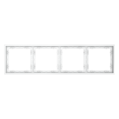 Рамка пластиковая VOLTUM S70 на 4 поста, (белый матовый)