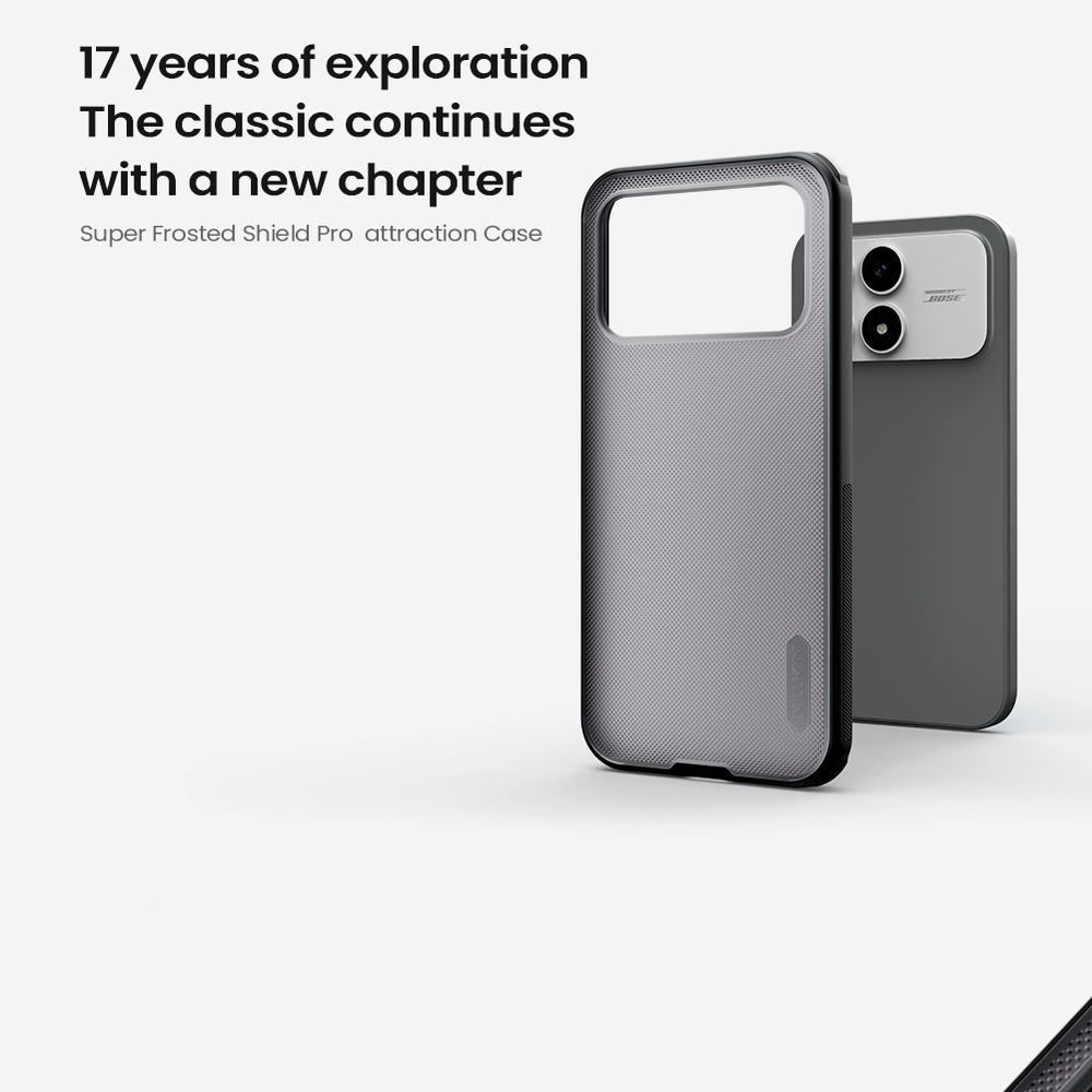 Чехол для Xiaomi Poco F8 Pro (Redmi K90), серия Super Frosted Shield Pro (Clear version) прозрачный тонированный от Nillkin