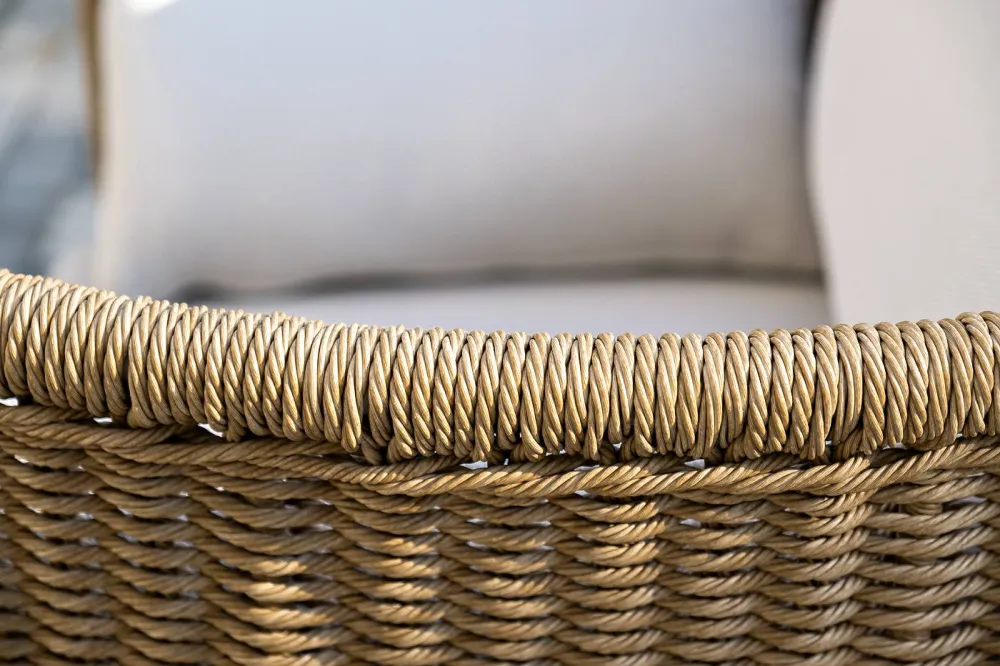 "Аликанте" лаунж-зона из искусственного ротанга, цвет соломенный