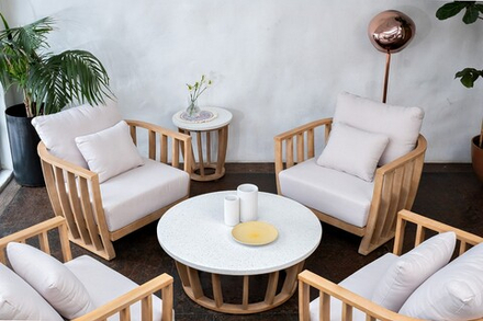 Кофейный комплект из акации  Joygarden ВУДЛАНД L, Natural Teak, бежевый