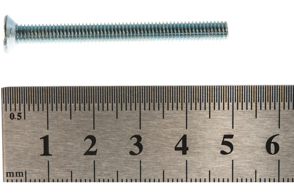 ВИНТ СТРОЙБАТ С ПОТАЙНОЙ ГОЛОВКОЙ ОЦИНК DIN 965 М 5Х50 3ШТ