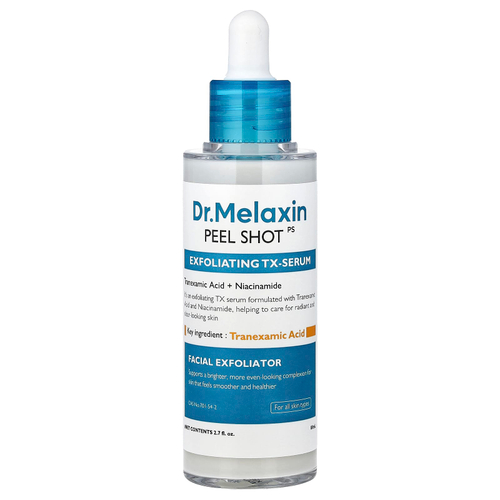 Dr.Melaxin, Peel Shot, отшелушивающая сыворотка, для всех типов кожи, 80 мл (2,7 жидк. унции)