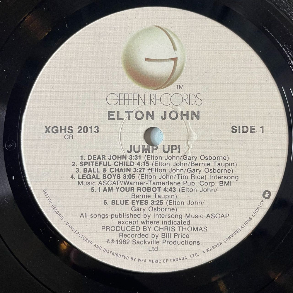 Винтажная виниловая пластинка LP Elton John Jump Up (Canada 1982)