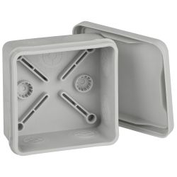 Распаячная коробка ЭРА KOR-80-80-40-9g-2MP двухкомпонентная HF стойкая к УФ 80х80х40мм серая прямой монтаж IP67