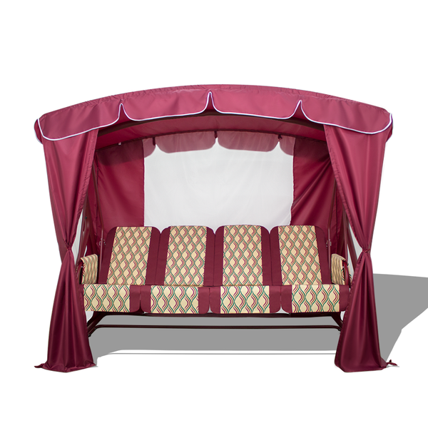 Садовые качели Оазис Люкс Плюс бордо