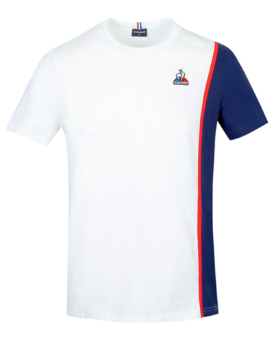 Футболка мужская теннисная Le Coq Sportif Saison 1 Tee SS No.1 M - new optical white/bleu nuit