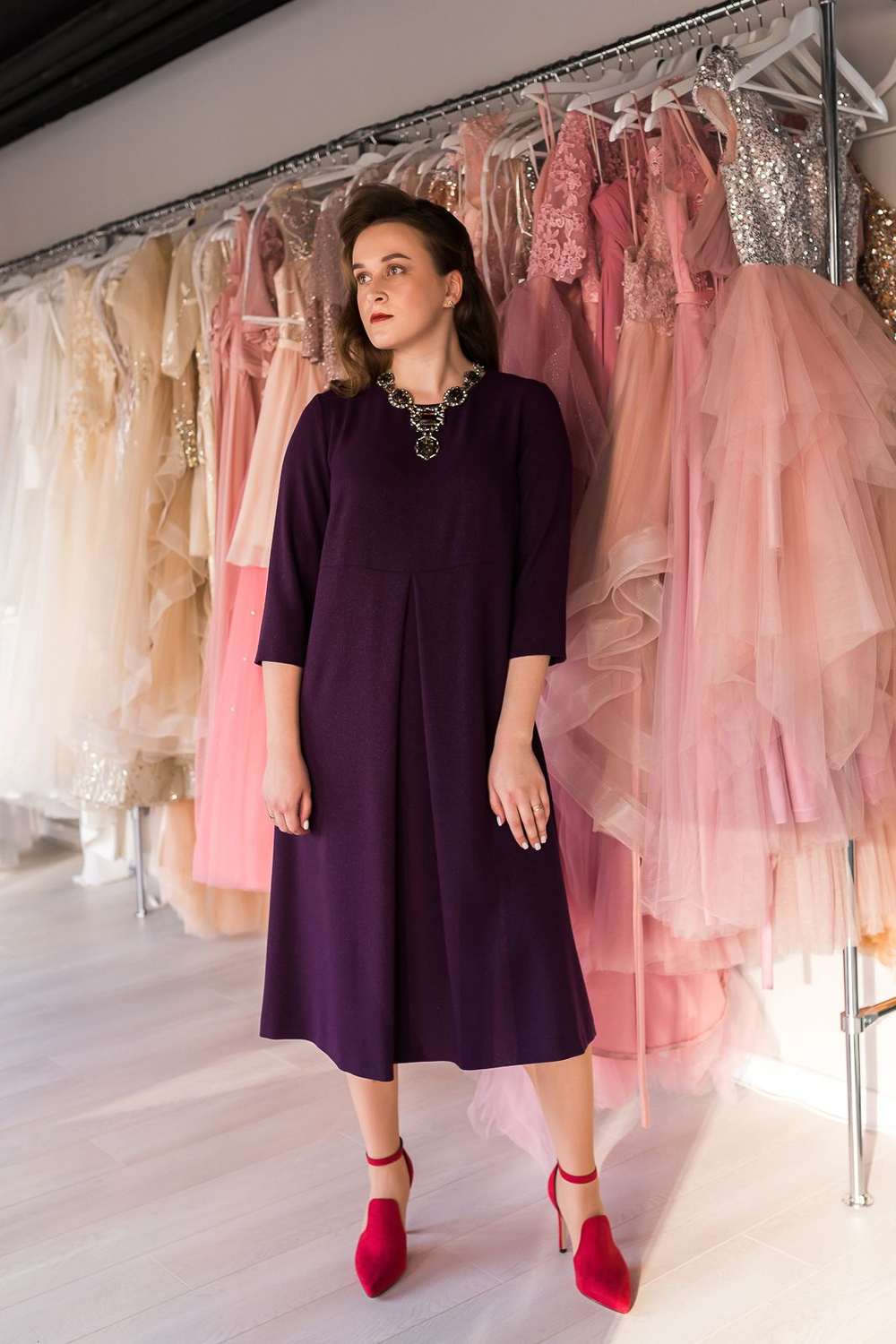 Нарядное платье Mila Bezgerts 037АЕ, цвет Фиолетовый, размер 58-164
