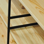 Стеллаж Бьерн из массива сосны с металлическими стенками