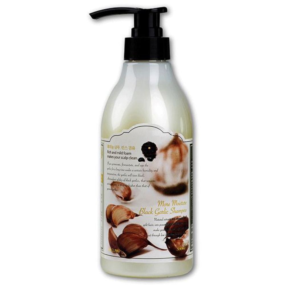 Шампунь 3W Clinic More Moisture Black Garlic Shampoo с экстрактом Черного Чеснока 500 мл