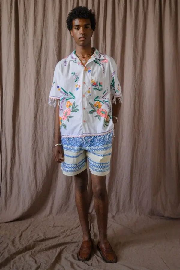 Рубашка с Домашней Ручной Вышивкой белая - фото 2