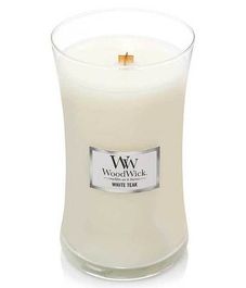 Белый тик, ароматическая свеча, WoodWick