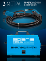 SOLARIS Полуавтомат сварочный с горелкой 3 м 6.16 кВт TOPMIG-226WG3