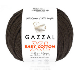 Пряжа Baby Cotton XL 50 г,105м,50%хлопок, 50%акрил (цена за 1 шт)