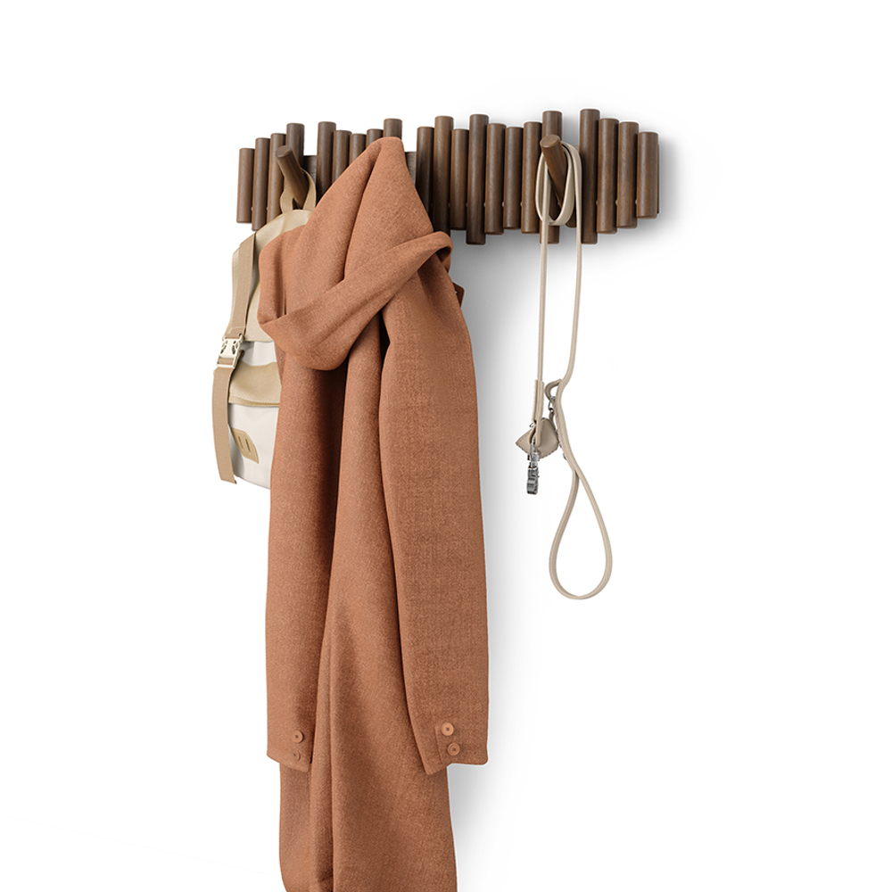 Вешалка настенная UMBRA Picket, 8 крючков, состаренный грецкий орех