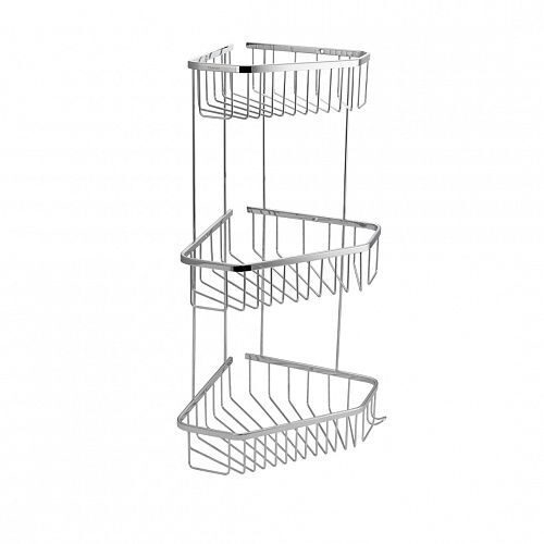 Полочка САНАКС угловая пятиуголная тройная 25х22х18см, нерж.сталь 75046