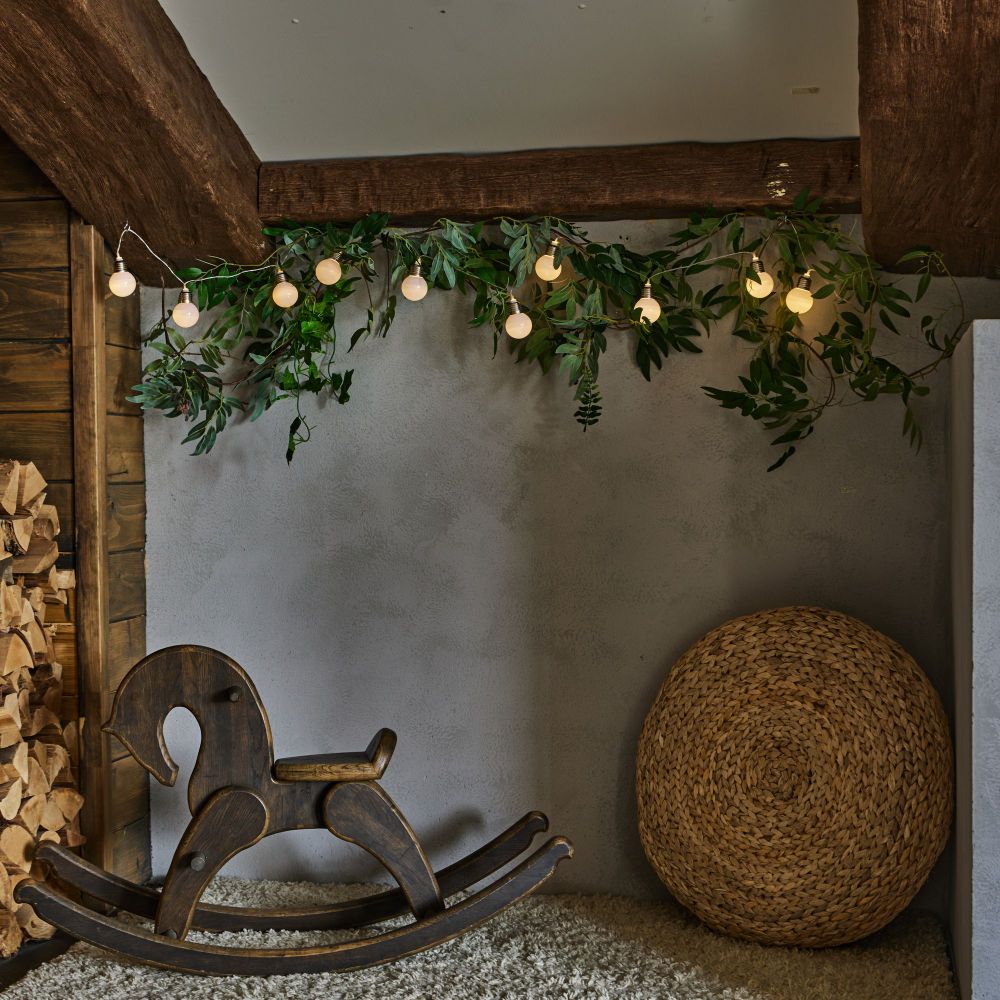 ULD-S1800-010-STB-3AA WARM WHITE IP20 BULBS Гирлянда светодиодная Лампочки. на батарейках 3AA не в-к. 1.8м. 10 светодиодов. Теплый белый свет. Провод прозрачный. TM Uniel