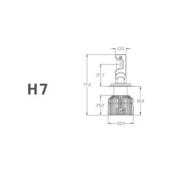 Светодиодные лампы MTF Light H7 RETROFIT 30W, 3500K, 2750lm (к-т 2шт.)