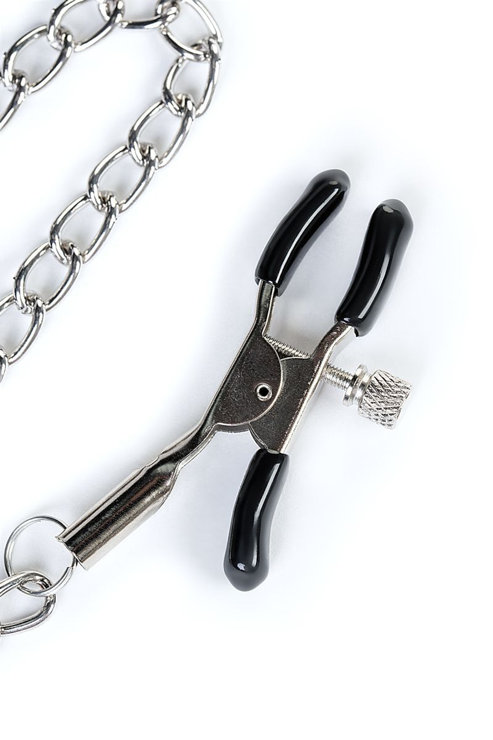 Черный кляп-трензель Theatre в виде косточки с зажимами для сосков (Цвет: черный)